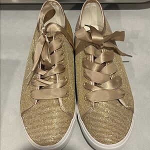 Le Chateau Gold Glitter Sneakers